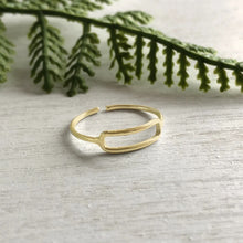 Load image into Gallery viewer, Rippled Rectangle Ring {by World Finds}