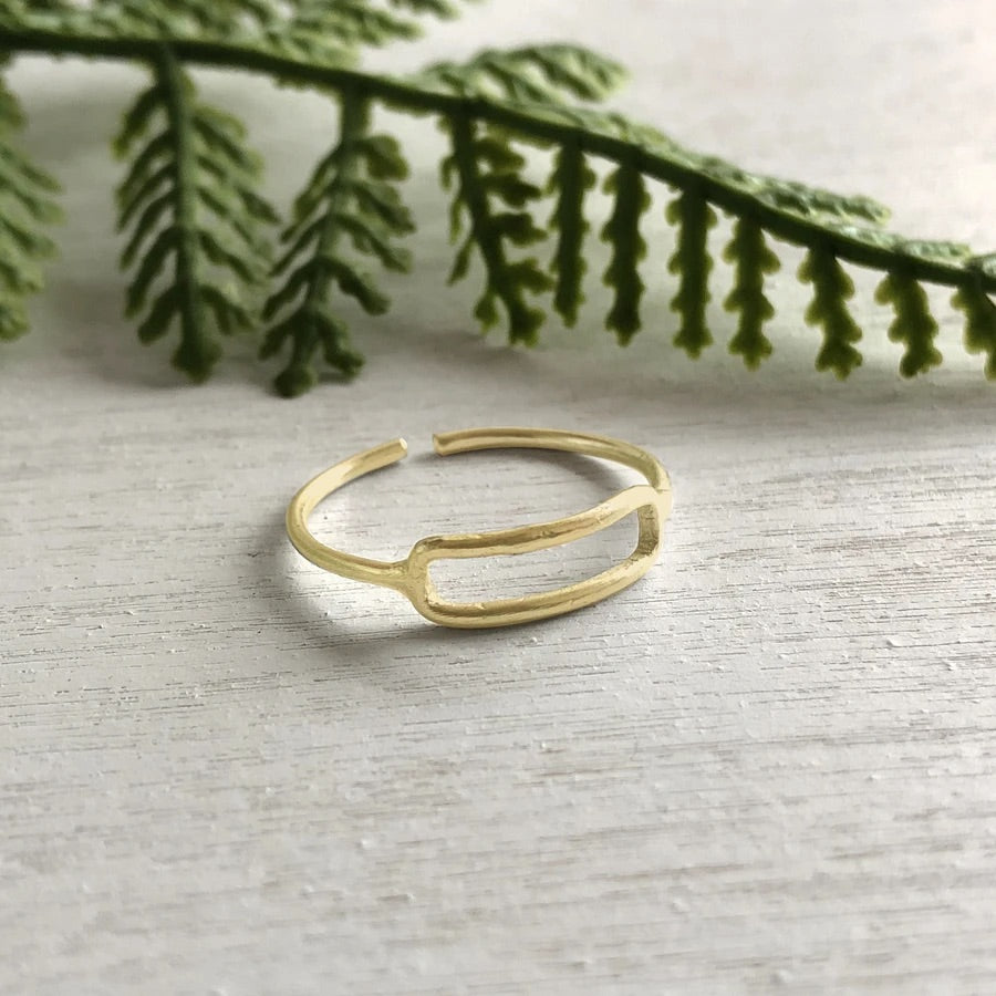 Rippled Rectangle Ring {by World Finds}