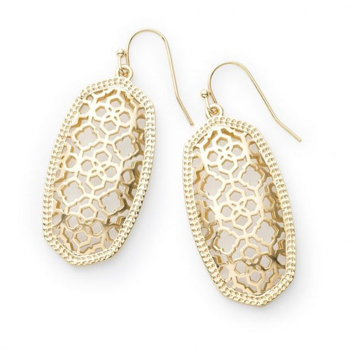 Kendra Scott Elle Drop Earrings in Gold Filigree