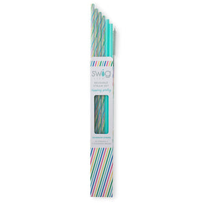 Swig Reusable Straw Set - Rainbow + Aqua