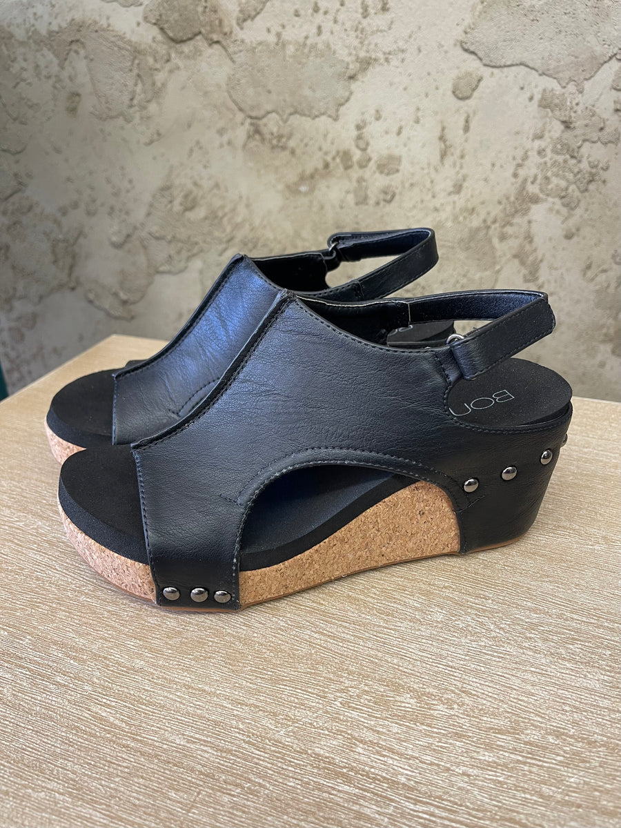 Corky’s Carley - Black Smooth Wedge – Specialty Design Company