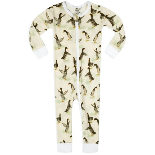 Organic Zipper Pajamas by Milkbarn