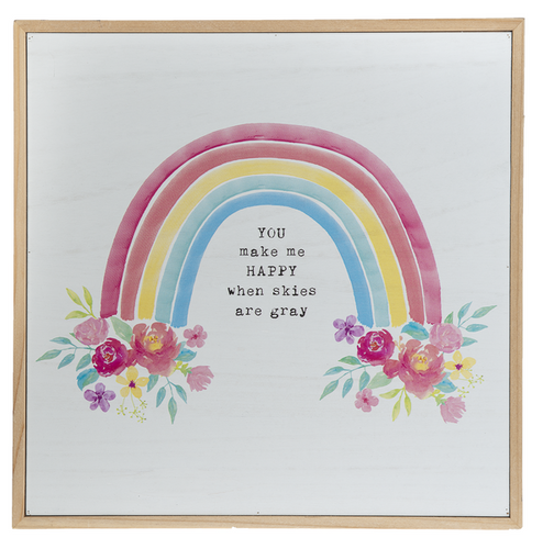 Wooden Rainbow Plaque