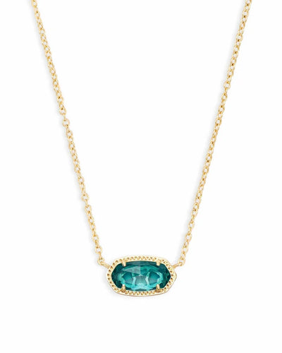 Elisa Gold Pendant Necklace in London Blue by Kendra Scott