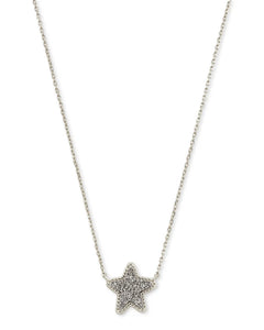 Jae Star Silver Pendant Necklace in Platinum Drusy by Kendra Scott