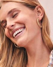 Load image into Gallery viewer, Maggie Small Hoop Earrings in Gold Filigree by Kendra Scott