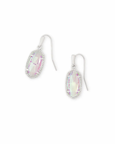 Lee Silver Drop Earrings in Dichroic Glass by Kendra Scott