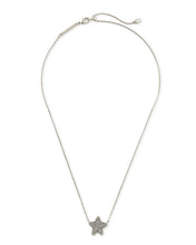 Load image into Gallery viewer, Jae Star Silver Pendant Necklace in Platinum Drusy by Kendra Scott