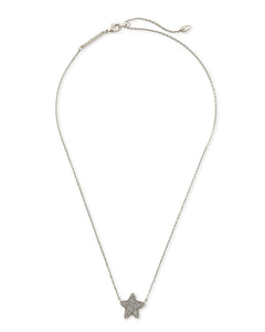Jae Star Silver Pendant Necklace in Platinum Drusy by Kendra Scott