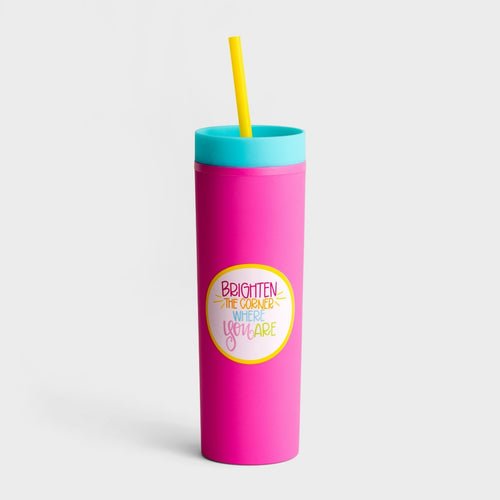 Maghon Taylor - Brighten the Corner Straw Tumbler