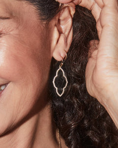Abbie Small Open Frame Earrings in Silver by Kendra Scott