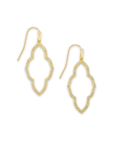 Abbie Small Open Frame Earrings in Gold by Kendra Scott