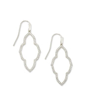 Load image into Gallery viewer, Abbie Small Open Frame Earrings in Silver by Kendra Scott