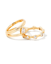 Load image into Gallery viewer, Arden Gold Ring Set in White Crystal by Kendra Scott