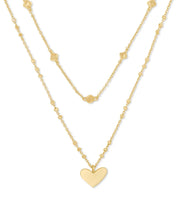 Load image into Gallery viewer, Ari Heart Multi Strand Necklace in Gold by Kendra Scott