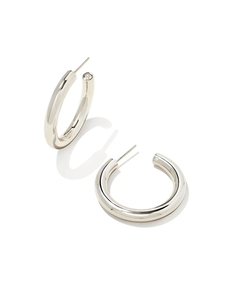 Colette Hoop Earrings in Silver by Kendra Scott