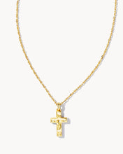 Load image into Gallery viewer, Kendra Scott Cross Pendant Necklace in Gold