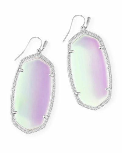 Danielle Silver Drop Earrings in Dichroic Glass by Kendra Scott