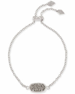 Elaina Silver Chain Bracelet in Platinum Drusy by Kendra Scott