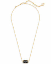 Load image into Gallery viewer, Elisa Gold Pendant Necklace in Black by Kendra Scott