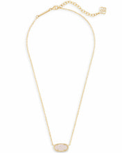 Load image into Gallery viewer, Elisa Gold Long Pendant Necklace in Iridescent Drusy by Kendra Scott