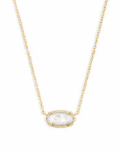 Load image into Gallery viewer, Elisa Gold Extended Length Pendant Necklace in Ivory Mother of Pearl by Kendra Scott