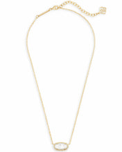 Load image into Gallery viewer, Elisa Gold Extended Length Pendant Necklace in Ivory Mother of Pearl by Kendra Scott