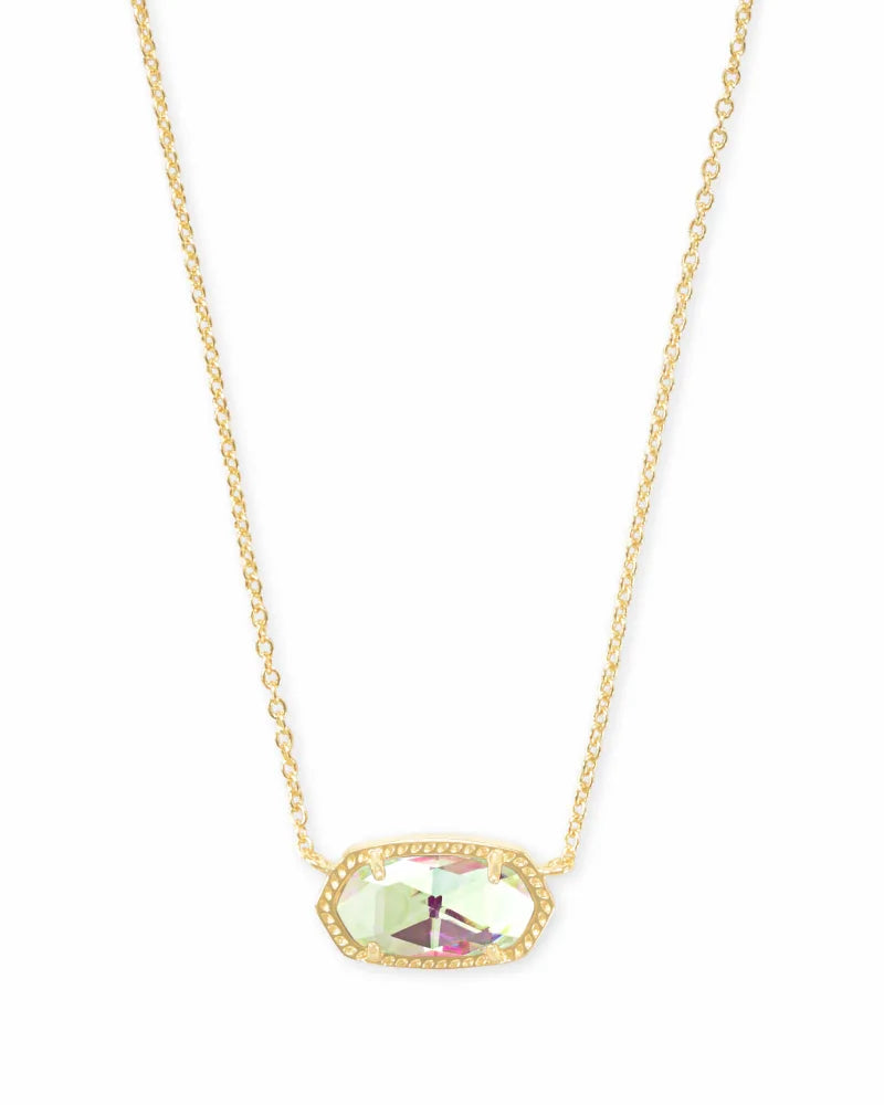 Elisa Gold Pendant Necklace in Dichroic Glass by Kendra Scott