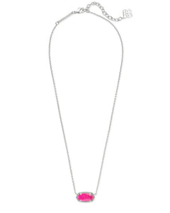 Elisa Silver Pendant Necklace in Azalea Illusion by Kendra Scott