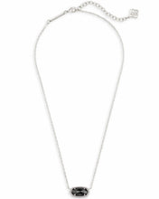 Load image into Gallery viewer, Elisa Silver Pendant Necklace in Black by Kendra Scott