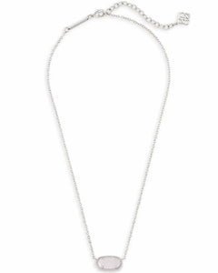 Elisa Silver Pendant Necklace in Iridescent Drusy by Kendra Scott