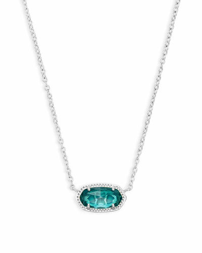 Kendra Scott Elisa Silver Pendant Necklace in London Blue