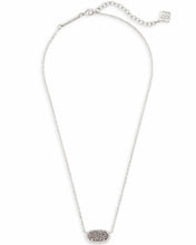 Load image into Gallery viewer, Elisa Silver Pendant Necklace in Platinum Drusy by Kendra Scott