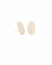 Load image into Gallery viewer, Ellie Gold Stud Earrings in Iridescent Drusy by Kendra Scott
