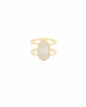 Load image into Gallery viewer, Elyse Gold Ring in Iridescent Drusy by Kendra Scott