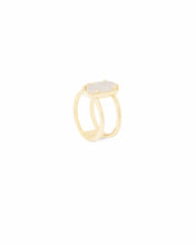 Load image into Gallery viewer, Elyse Gold Ring in Iridescent Drusy by Kendra Scott