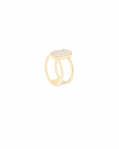 Elyse Gold Ring in Iridescent Drusy by Kendra Scott
