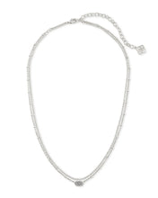 Load image into Gallery viewer, Emilie Silver Multi Strand Necklace in Platinum Drusy by Kendra Scott