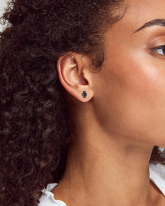 Emilie Gold Stud Earrings in Iridescent Drusy by Kendra Scott