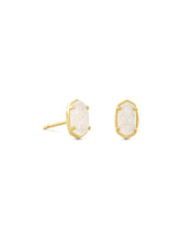 Load image into Gallery viewer, Emilie Gold Stud Earrings in Iridescent Drusy by Kendra Scott