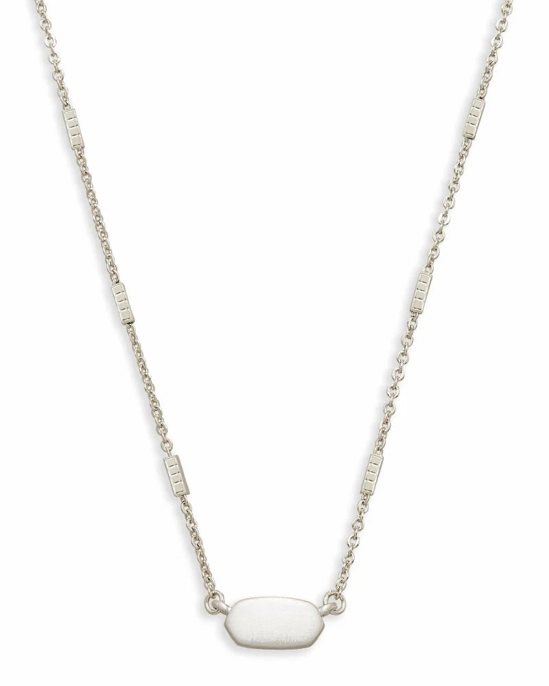Fern Pendant Necklace in Bright Silver by Kendra Scott
