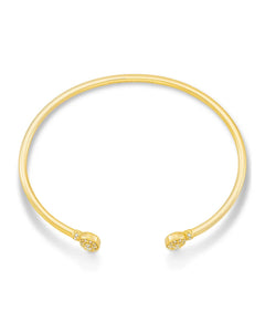 Grayson Gold Cuff Bracelet in White Crystal by Kendra Scott