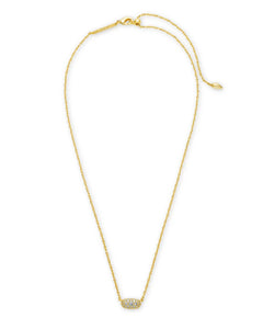 Grayson Gold Pendant Necklace in White Crystal by Kendra Scott