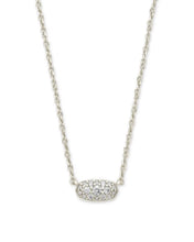 Load image into Gallery viewer, Grayson Silver Pendant Necklace in White Crystal by Kendra Scott