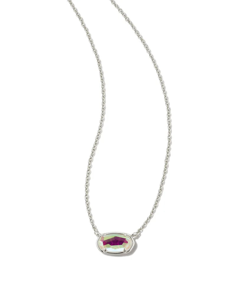 Grayson Silver Pendant Necklace in Dichroic Glass by Kendra Scott