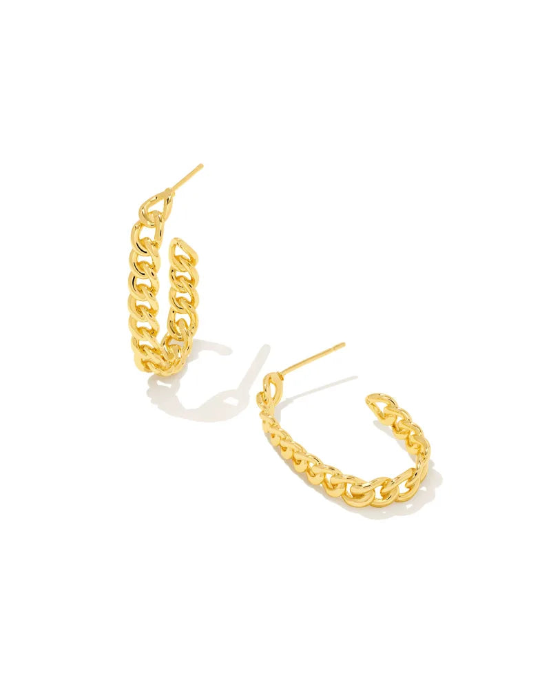 Grier Hoop Earrings in Gold by Kendra Scott