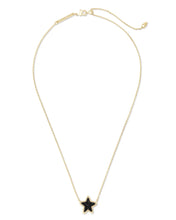 Load image into Gallery viewer, Jae Star Gold Pendant Necklace in Black Drusy by Kendra Scott