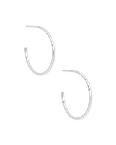 Kendra Scott Keeley Small Hoop Earrings in Sterling Silver
