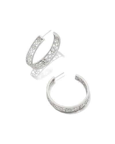 Kendra Scott Kelly Hoop Earrings in Silver