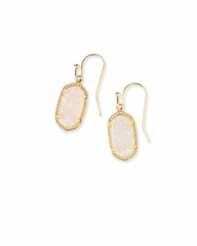 Lee Gold Drop Earrings in Iridescent Drusy by Kendra Scott